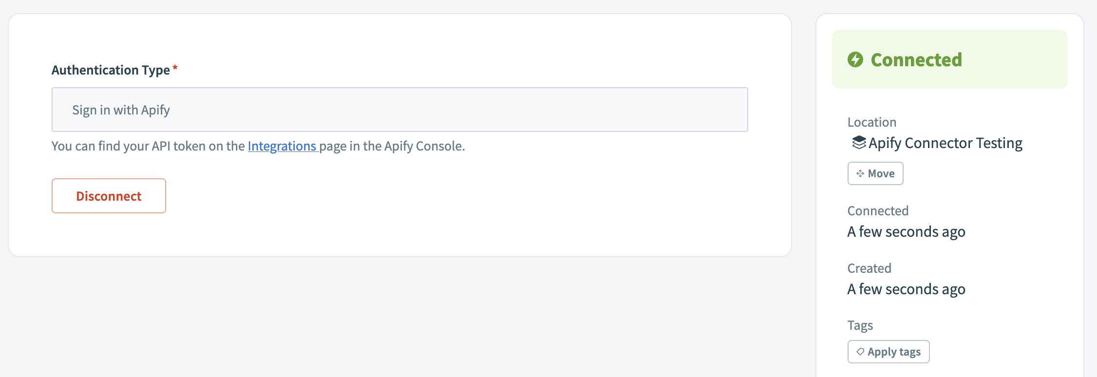 Screenshot showing successful OAuth authentication in Workato